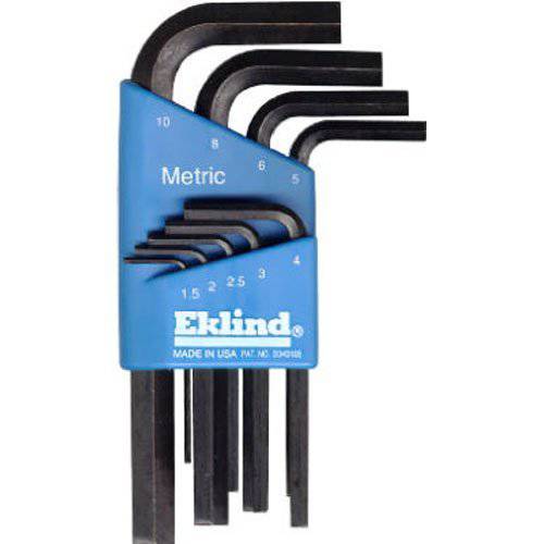EKLIND 10509 Hex-L 키 앨런 렌치 - 9pc 세트 매트릭 MM 사이즈 1.5-10 숏 series