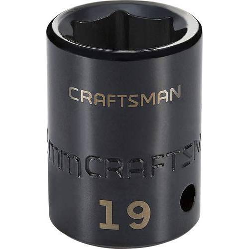 Craftsman 얕은 임팩트소켓, 육각비트소켓 미터법 1 2-Inch 드라이브 19mm CMMT15867