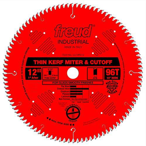 Freud 12 x 96T Thin Kerf Ultimate Cut-Off 블레이드 (LU74R012)