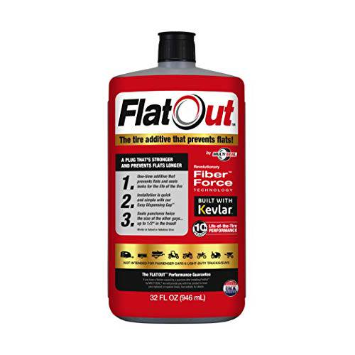 FlatOut 20110 타이어 실란트 (Multi-Purpose 공식), Great 보트 트레일러, ATV/ UTV, 골프 카트, 먼지 자전거, 라이딩 잔디 모어, 스노우 송풍기 and More, 32-Ounce, 1-Pack