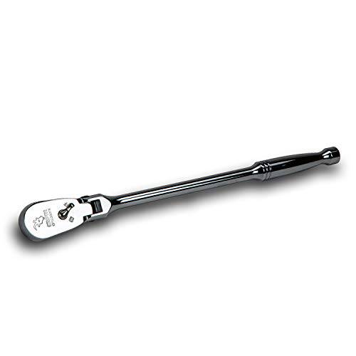 Capri Tools 3/ 8-Inch 드라이브 로우 프로파일 Flex-Head 래칫, True 72-Tooth, 5-Degree 스윙 Arc, 180-Degree Flex-Head (CP12300FX)