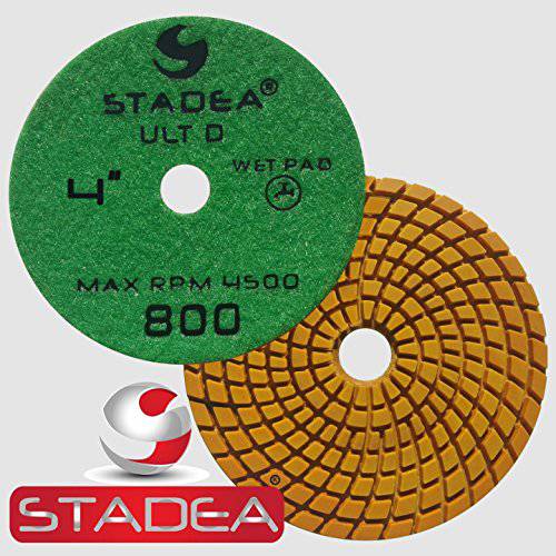Stadea PPW105X 대리석무늬,마블 폴리싱 패드 4 다이아몬드 패드 800 그릿 대리석무늬,마블 Quartz 스톤 Polish