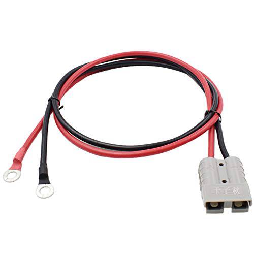 LIXIN 10AWG 배터리 어댑터 Cable，with O-Type 터미널 and 45A Connector-1 M/ 3.28ft