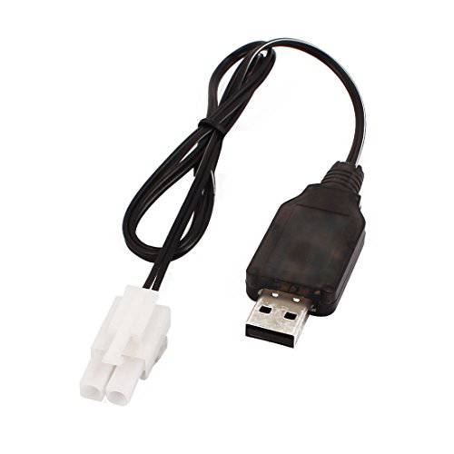 uxcell L6.2-2P USB 파워 충전 케이블 RC 차량용 9.6V 200mA Ni-MH Ni-CD 배터리