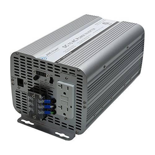 AIMS Power 3000 와트 수정됨 사인 파워 인버터 12Volt DC to 120 볼트 AC ETL 인증된 to UL 458 GFCI Outlets and AC 터미널 블록