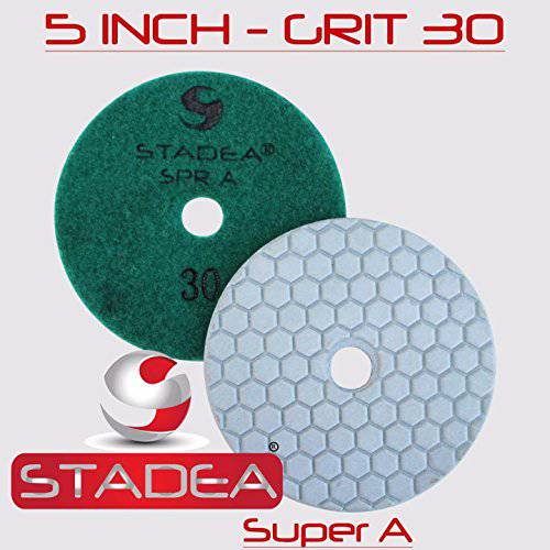 Stadea 다이아몬드 폴리싱 패드 콘크리트 - 대리석무늬, 마블 마블,대리석무늬 바닥 폴리싱 5 드라이 그릿 400, DPPD05SPRA400G1P