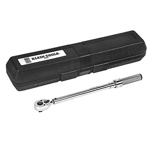 1/ 2-Inch 사각 드라이브 토크 렌치, Micro-Adjustable 래칫 헤드, 30 to 250-Foot-Pound Klein Tools 57010