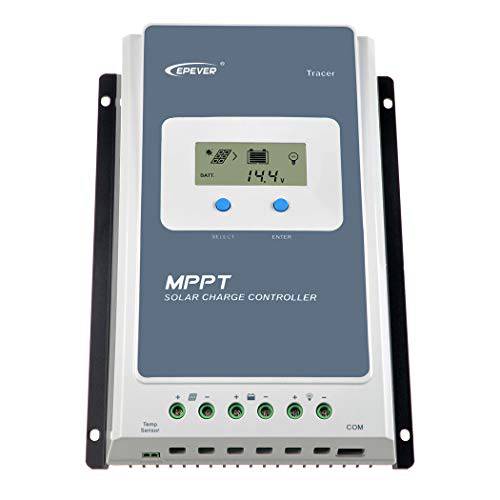 EPEVER 40A MPPT 태양광 충전 컨트롤러 100V 입력 트레이서 4210AN 디스플레이 네거티브 그라운드 리튬 배터리 충전기 Work LiFePO4