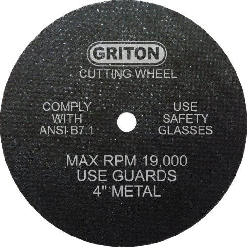 Griton CA4043 Arbor 산업용 Cut Off 휠 메탈, 3/ 8 홀 직경, 4 직경, 0.040 폭 (팩 of 50)