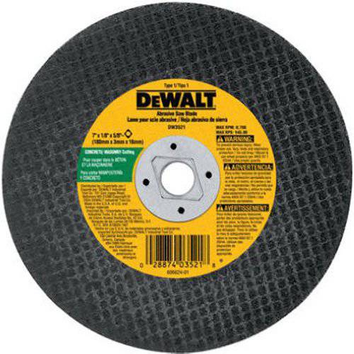 DEWALT DW3521 7-Inch X 1/ 8-Inch 석공직 연마제 블레이드