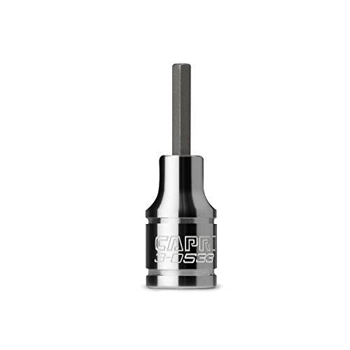 Capri Tools 3-0533 3 mm 육각비트 소켓, 1/ 4-Inch 드라이브, 매트릭