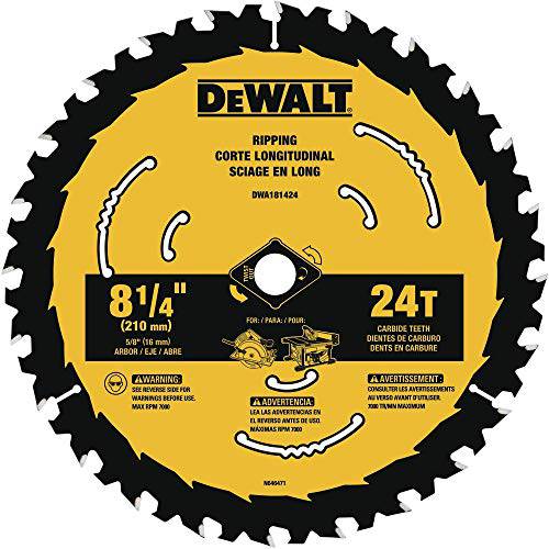 DEWALT DWA181424 8-1/ 4-Inch 24-Tooth 원형 톱날