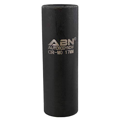 ABN 1/ 2 인치 드라이브 17mm 소켓 - 딥 충격 매트릭 소켓S 1-Pack, 6 심 CR-MO 매트릭 딥 소켓 충격 소켓S 1pk