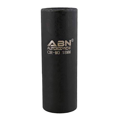 ABN 1/ 2 인치 드라이브 18mm 소켓 - 딥 충격 매트릭 소켓S 1-Pack, 6 심 CR-MO 매트릭 딥 소켓 충격 소켓S 1pk