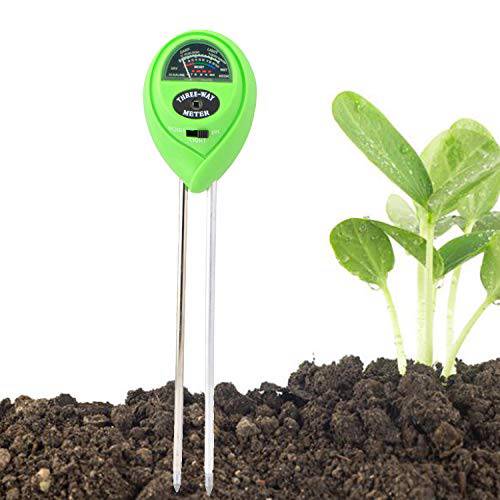 MAOXIC  흙 pH 미터, 3-in-1 흙 워터 테스트 키트 모이스처, 라이트 and PH 테스터 Potted 식물, 실내 식물, 아웃도어 식물, 집 식물, Lawns, 가든, 야채, Farm (No 배터리 Needed)