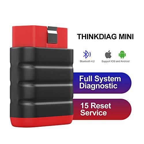 ThinkDiag 미니 블루투스 진단 차량용 스캐너, OBD2 차량용 코드 리더, 리더기, 풀 시스템 스캔 툴 IMMO, 15 Reset 서비스, 프리 소프트웨어, 프린트 Health Report iOS, 안드로이드