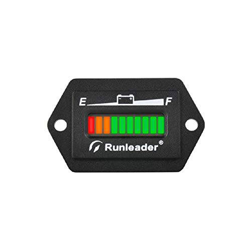 Runleader 36V 배터리 연료 게이지 미터, 배터리 레벨 미터, 심 Acid 배터리 Applicably, 싱글& 다양한 스크린 디스플레이 골프 카트 Club 차량용 지게차 스크러버 머신 (36V)