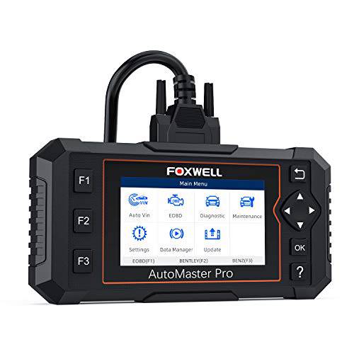 FOXWELL NT614 4 시스템 코드 리더, 리더기 - 엔진 전송 ABS SRS 스캔 툴 오일 체인지 Reset and EPB, 에어 백& SRS OBD2 스캐너 자동차, 회전 Off 체크 엔진 라이트 차량용 진단 툴