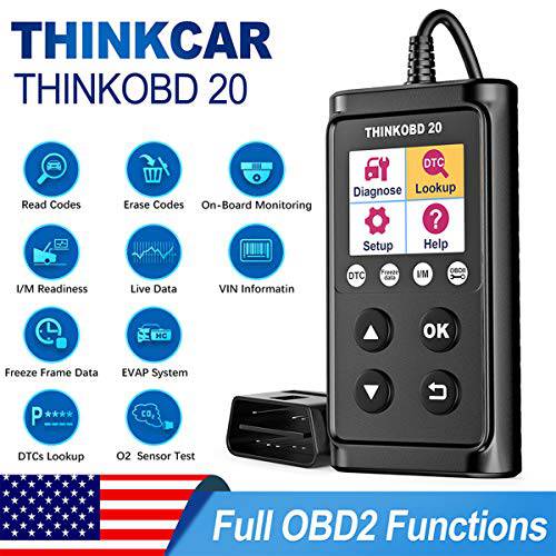 thinkcar THINKOBD 20 OBD2 스캐너 풀 OBD2 기능 범용 OBD2/ EOBD 차량용 코드 리더, 리더기 체크 엔진 Read/ 클리어 코드/ EVAP 테스트/ O2 센서 and I/ M 준비