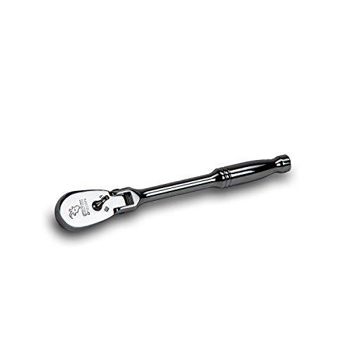 Capri Tools 1/ 4-Inch 드라이브 로우 프로파일 Flex-Head 래칫, True 72-Tooth, 5-Degree 스윙 Arc, 180-Degree Flex-Head (CP12100FX)