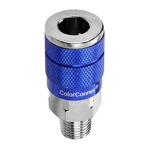 ColorConnex 커플러, 자동차 타입 C, 1/ 4 in. MNPT,  블루 - A72420C