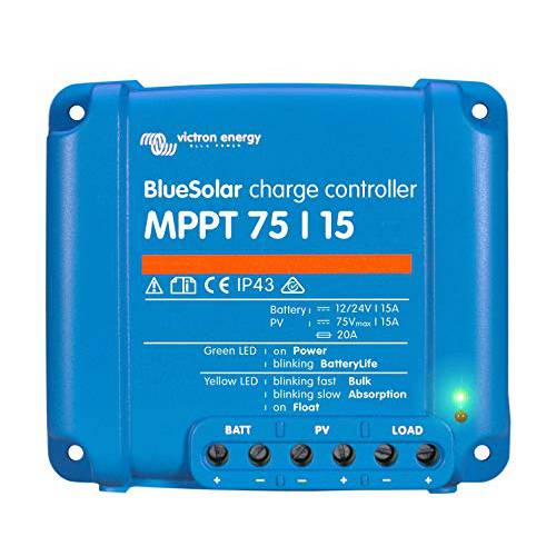 Victron 에너지 BlueSolar MPPT 75V 15 앰프 12/ 24-Volt 태양광 충전 컨트롤러
