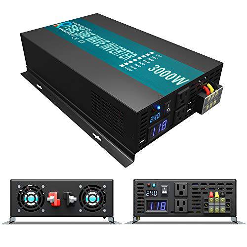 Reliable RBP-3000S-LED 3000w 퓨어 사인 Wave 태양광 파워 인버터 24v 120v 60hz LED 디스플레이 (블랙)