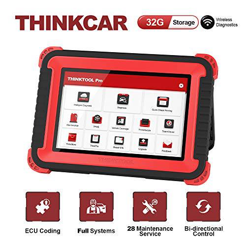 THINKCAR ThinkTool 프로 스캐너, Bi-Directional 스캔 툴 ECU 코딩, 작동 테스트, 28 서비스 기능, 풀 시스템 진단, OBD2 코드 리더, 리더기 1 Year 프리 업데이트 2021