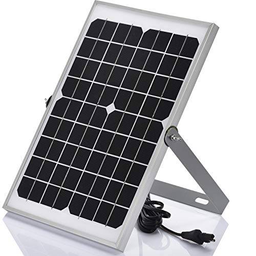 방수 12V 10 와트 태양광 배터리 충전기 프로 - Built-in MPPT 충전 컨트롤러+ 3-stages 충전 - 10 와트 태양광 패널 물방울 충전기 조절가능 마운트 브라켓+ SAE 케이블 키트