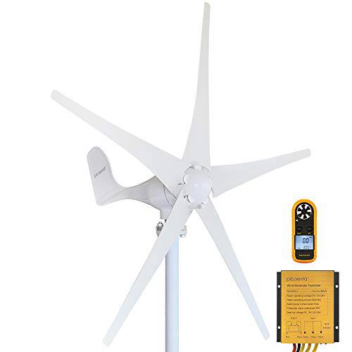 Pikasola Wind 터빈 발전기 키트 400W 24V 5 블레이드, Wind 발전기 키트 충전 컨트롤러, Wind 파워 발전기 선박, Rv, 홈, Windmill 발전기 Suit 하이브리드 태양광 Wind 시스템