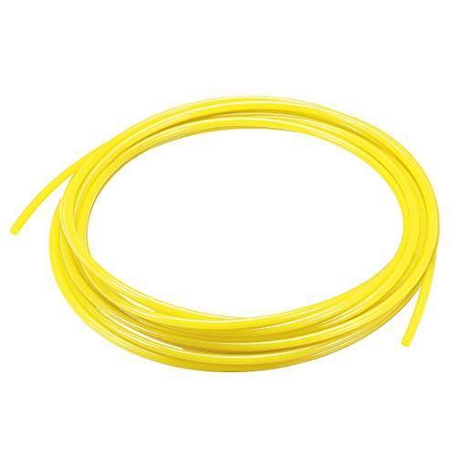 uxcell 나일론 라인 호스 튜브, 2mm(0.07) ID x 4mm(0.15) OD 5m PA12 나일론 튜브 에어 라인 브레이크액 전송 Yellow