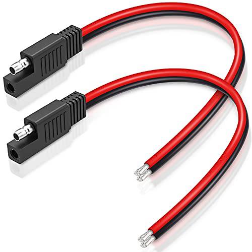 ELECTOP SAE 커넥터 연장 케이블, SAE 퀵 커넥터 연결해제 플러그 SAE 파워 자동차 연장 케이블 태양광 패널 케이블 Wire(2 팩)