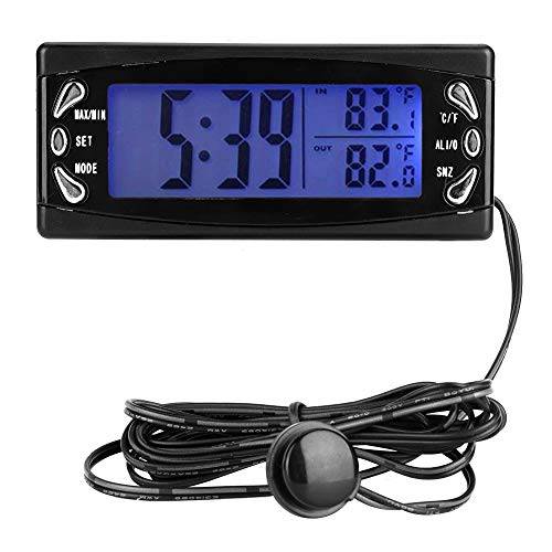 디지털 자동차 Thermometer-12V 다기능 자동차 온도계 게이지 차량 시계 LCD 온도 미터 알람 기능 T23