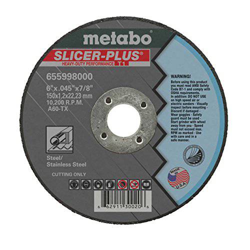 Metabo 655998000-50PK 6 슬라이서 플러스 커팅 휠 (50pk)