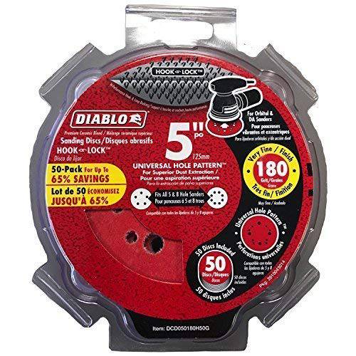 Freud-Diablo 5’DISC ROS H& L 180G 50PK, 멀티, 원 사이즈 (DCD050180H50G)
