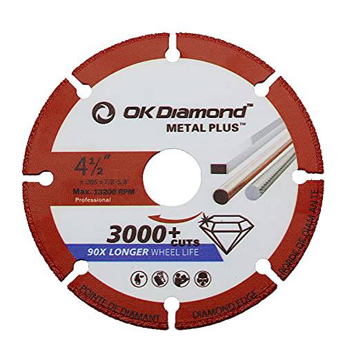 OKDIAMOND Metalmax 다이아몬드 Grits Cut Off 휠 4 1/ 2 인치 메탈 커팅 블레이드 앵글 Grinder-4.5