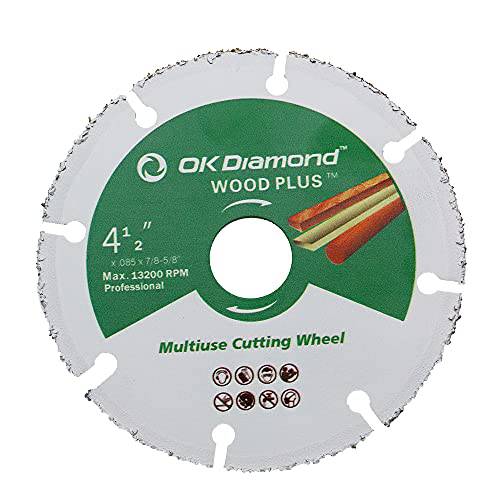 OKDIAMOND 멀티 텅스텐 카바이드 휠 커팅 디스크 우드, 플라스틱, plasterboard, 구리 파이프 4 1/ 2 Cut Off Wheel-4.5