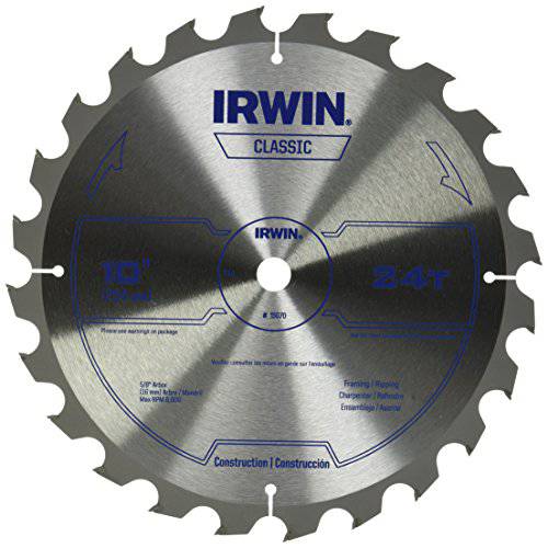 IRWIN 10-Inch 마이터쏘 블레이드, 클래식 시리즈, 카바이드 테이블 (15070)