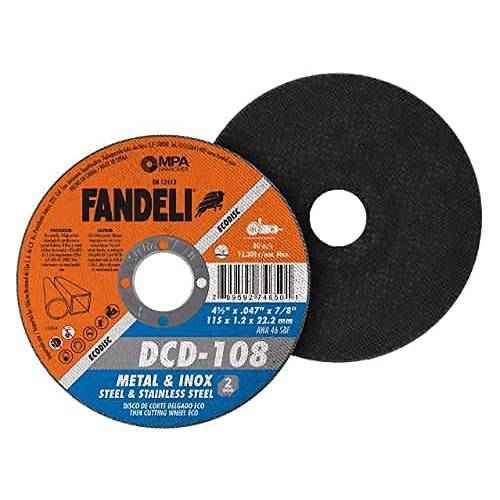 Fandeli Cut Off 휠 - 메탈&  스테인레스 스틸 그라인더 휠 (팩 of 5) - Cut Off 휠 4 1/ 2 인치 x 0.047 x7/ 8 인치 - 일반 목적 앵글 그라인더 커팅 휠 - 메탈 커팅 디스크