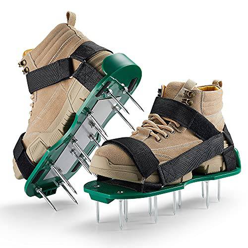 KAHACIYO 잔디 에어레이터 신발 스테인레스 스틸 플레이트, 에어레이터 신발 완전 조립된,  헤비듀티 스파이크 샌들- Effectively 에어레이터 Your 잔디 or 마당