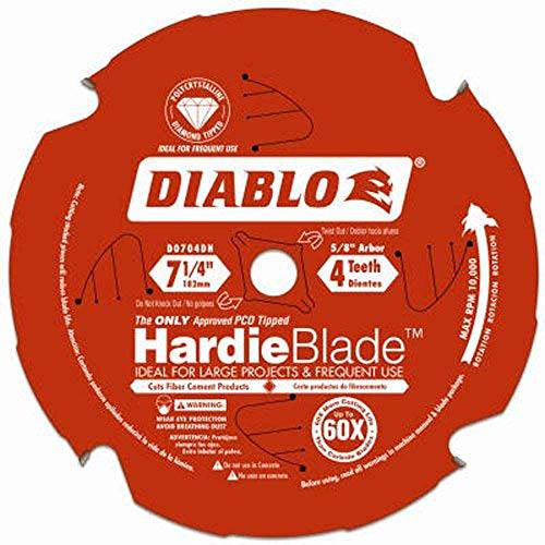 Diablo D0704DH 7-1/ 4 PCD 팁 Diablo 원형 톱 HardieBlade