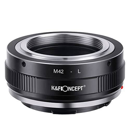K& F Concept 렌즈 마운트 어댑터 M42-L 수동 포커스 호환가능한 M42 렌즈 to L 마운트 카메라 바디