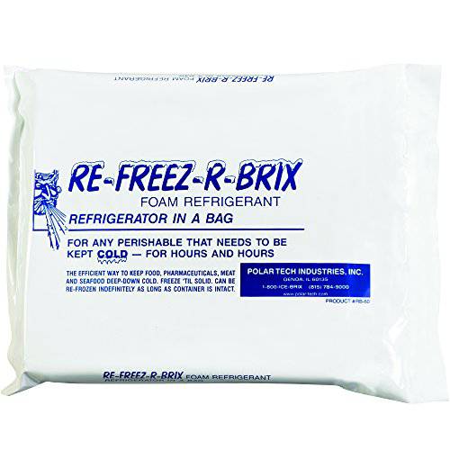 Boxes 고속 BFRB60 Re-Freez-R-Brix 콜드 브릭, 9 x 8 x 1 1/ 2,  롱래스팅, 리유저블,재사용 폼 냉각제, 화이트 (팩 of 6)