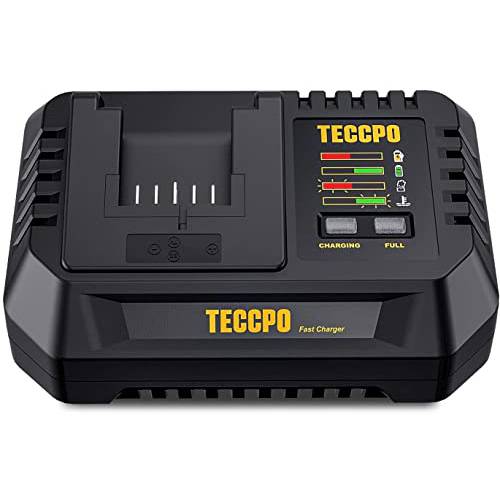 TECCPO 20V 맥스 배터리 충전기, 4.0A 고속충전기, 호환가능한 TECCPO and POPOMAN 20V 2.0Ah/ 4.0Ah 리튬 이온 배터리