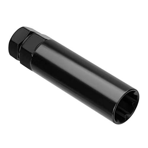 7 포인트 스플라인 러그 너트 튜너 소켓 키 툴 -라지 직경 잠금 러그 너트 키 호환가능한 13/ 16 in (21mm) and 7/ 8 in(22mm) 육각 교체용 육각 소켓 14mmx1.5 14mmx2.0 9/ 16 블랙