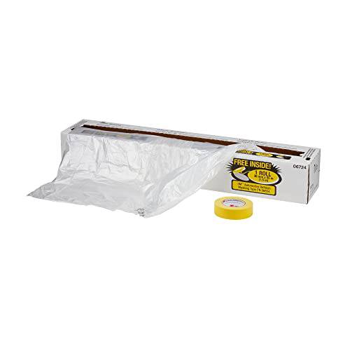 3M 플라스틱 Sheeting 388N Yellow 마스킹 테이프 (36 mm), 06724, Tear 방지, 간편 To Cut, 듀러블, 16 ft x 400 ft
