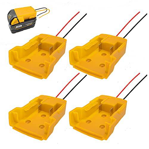4 PCS 파워 휠 어댑터 밀워키 M18 18v 파워 휠 배터리 어댑터 M18 어댑터, 12 게이지 로보틱스 (Yellow)