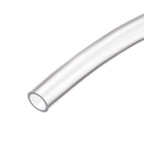 uxcell PVC 클리어 비닐 배관, 8mm(5/ 16) x 10mm(3/ 8) 플라스틱 튜브 플렉시블 워터 파이프 3.3ft