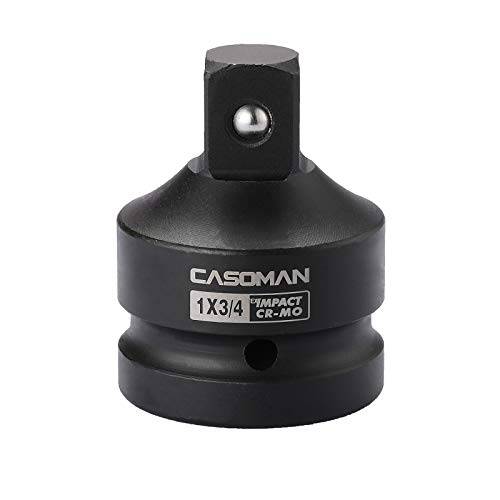 CASOMAN 1-Inch 드라이브 F to 3/ 4-Inch (M) 충격 어댑터, Cr-Mo 스틸, 1F to 3/ 4M 소켓 프릭션 볼, 초과 ANSI 표준