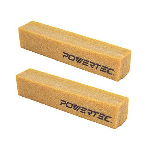 POWERTEC 71002-P2 연마제 클리닝 스틱 샌딩 벨트&  원형 | 내츄럴 러버 지우개 - 목공 Shop 툴 샌딩 Perfection, 2PK